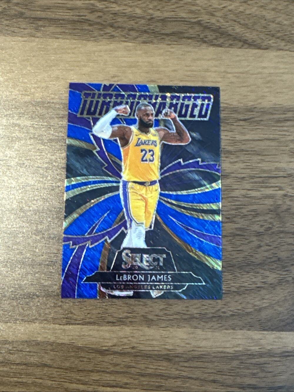 2020-21 NBA Basketball Select Lebron James Turbocharged Blue Prizm Shimmer